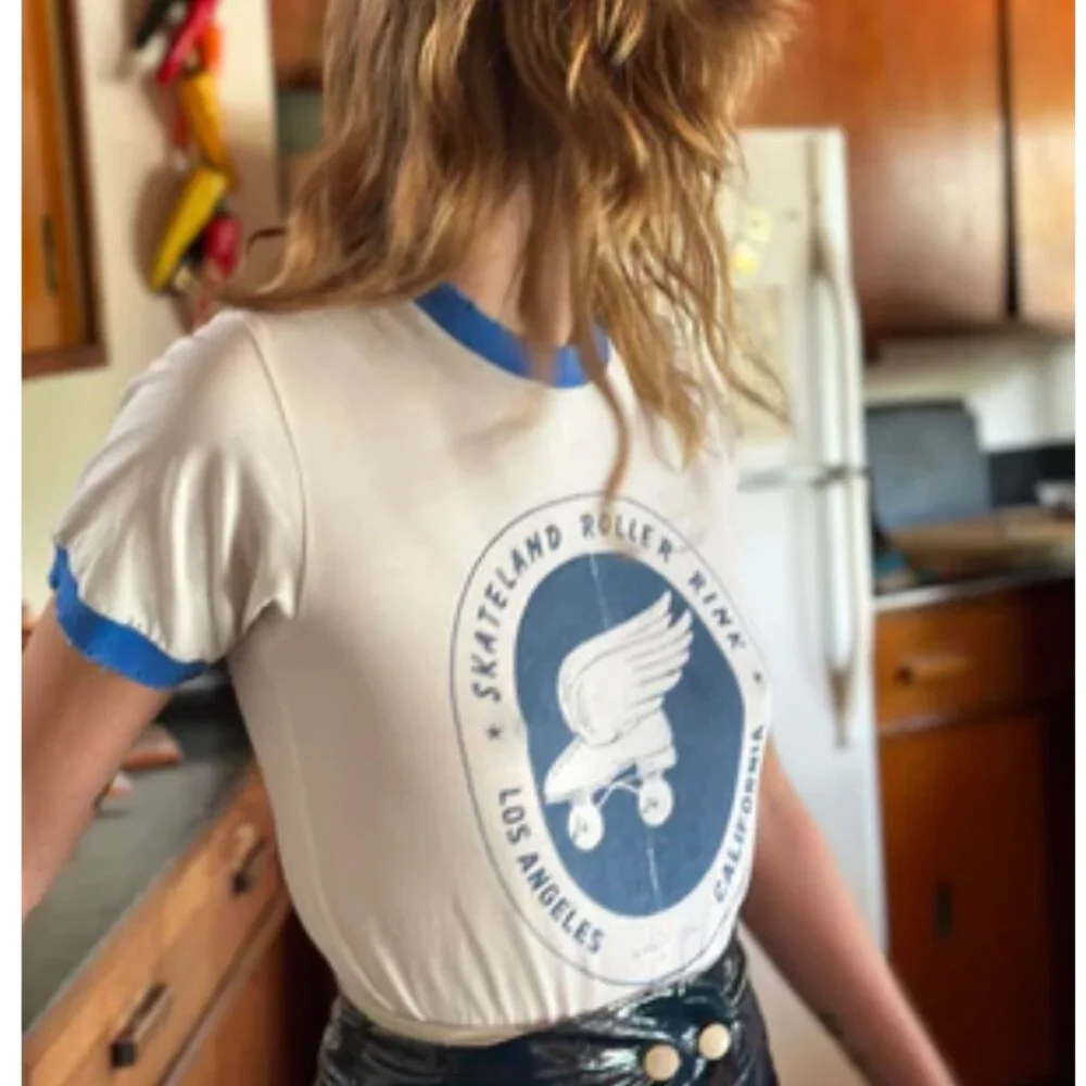 NEW Stoned Immaculate Roller‎ Rink Ringer Tee Size Small (S) - Picture 3 of 9